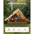 thumbnail image 4 of 2-Person Hot Tent with Stove Jack - Waterproof Winter Cabin Tent Shelters, 4 Season Design with Fireproof Ground Mat and Poles for Outdoor Camping Activities, 4 of 7