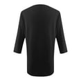thumbnail image 4 of Diufon 3/4 Length Sleeve Womens Tops Spring Fall Fashion Loose Tops Crew Neck Pleated Shirts Tunic Top, 4 of 5