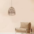 thumbnail image 4 of Rope Rattan Hanging Pendant Lampshade for Dining Table wicker chandelier Cover 18.5x18.5x5.5CM, 4 of 7