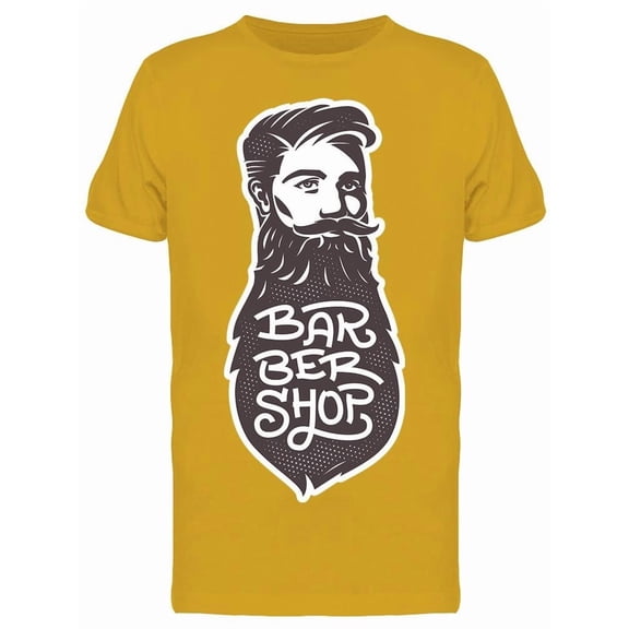 Barbershop Text On A Beard Tee Men's -Image by Shutterstock