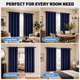 thumbnail image 7 of Blue Blackout Curtains 52 x 72 inch, Thermal Insulated Grommet Black Curtains Set of 2, Noise Reduce Room Darkening Drapes for Bedroom, Living Room, Privacy Protection & Energy Saving, 7 of 7