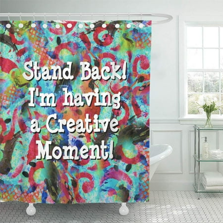 Suttom Artsy Stand Back I M Creative Moment Graffiti Whimsical Shower Curtain 60x72 Inch Canada Suttom Artsy Stand Back I M Creative, Whimsical Shower Curtains