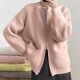 thumbnail image 1 of Suéter de invierno para mujer, informal, holgado, a la moda, con bolsillos de color y doble cremallera en la parte superior, cárdigan, abrigo para mujer, 1 of 7