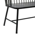 thumbnail image 6 of DecMode Black Traditional Outdoor, Entryway, Hallway, Bench with Metal Rod Backing and Armrests. 48"W x 19"L x 38"H, 6 of 14