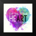 thumbnail image 2 of Dos Santos, Bella 12x12 Black Modern Framed Museum Art Print Titled - Stay True To Your Heart, 2 of 5