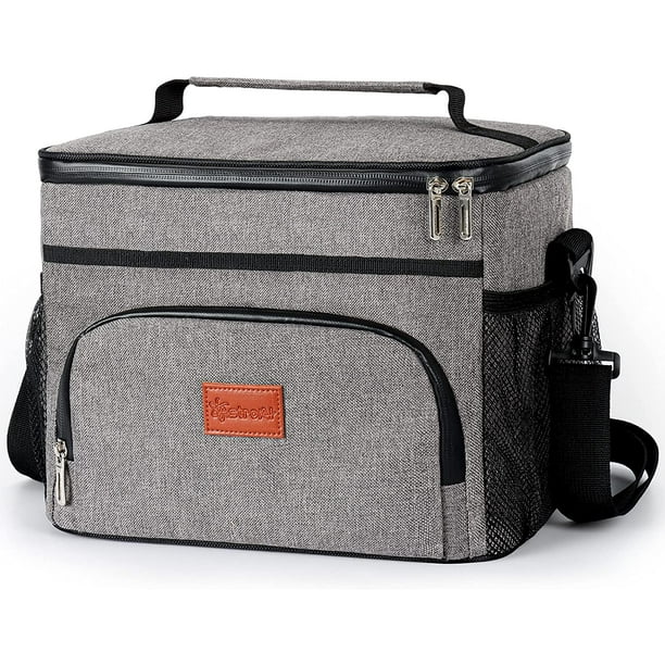 AstroAI 24 Can/15L Lunch Box Cooler Bag, for Picnic, School and Office, Gray