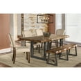thumbnail image 2 of Hillsdale Furniture Emerson Wood Rectangle Dining Table Metal Base in Gray Powder Coat, 2 of 5
