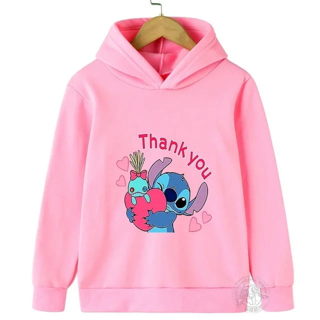 Printemps Automne Disney Stitch Mode de Rue Chandail pour Garçons et Filles Chandail de Sport pour Enfants Extérieur Enfants Chandail à Capuchon l'Image color4 110