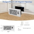 thumbnail image 5 of 4" x 10" HVAC Air Vent Booster Fan, Mobile App Remote Control, 10 Adjustable Wind Speeds, 120 CFM Air Output, Low Noise Running, Built-in Negative Ion Component, Safety Lock for Kids & Pets, Fits Wal, 5 of 7