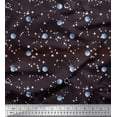 thumbnail image 1 of Soimoi Georgette Viscose Fabric Moon & Galaxy Print Fabric by Yard 42 Inch Wide, 1 of 3