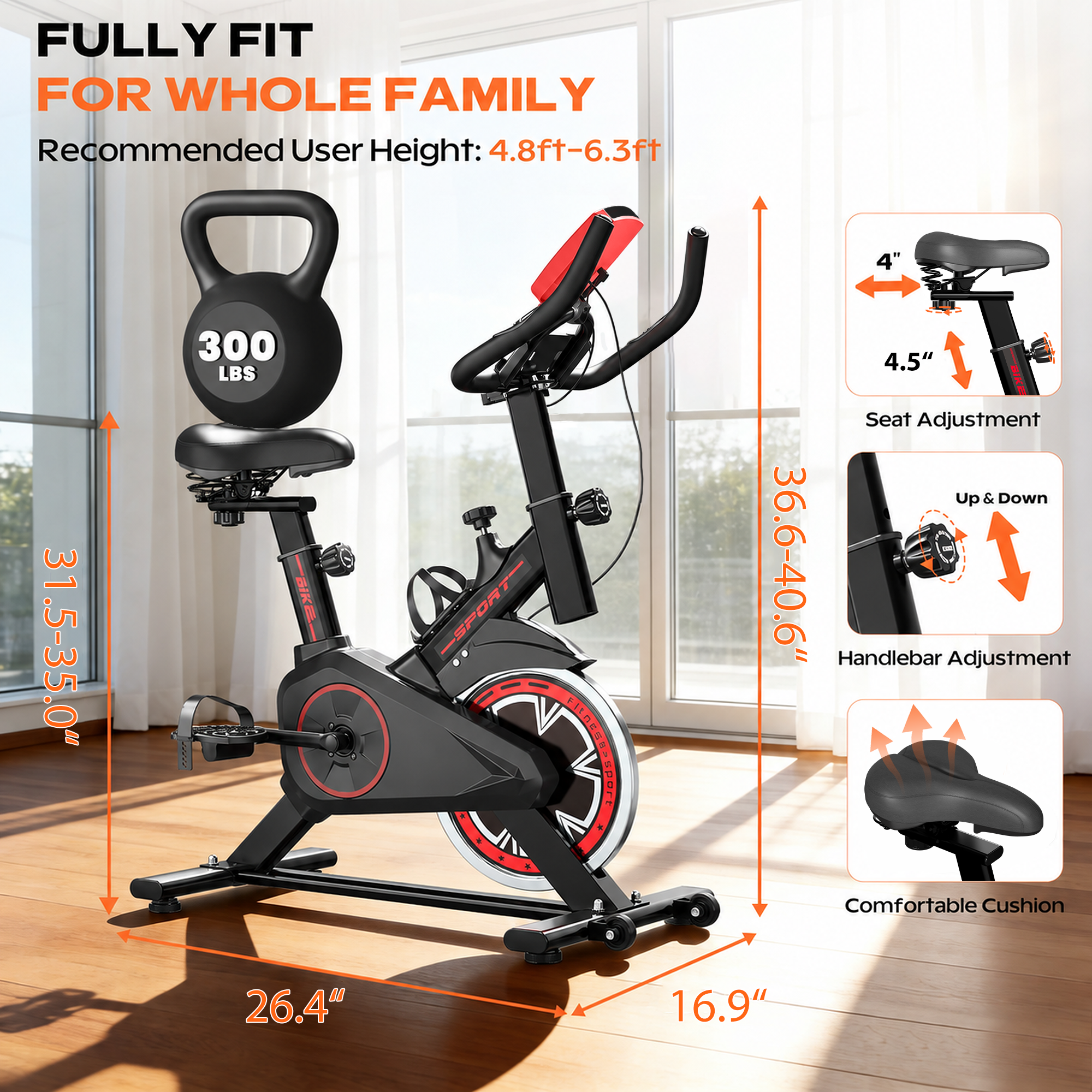 Primy Exercise Bike with 100 Resistance Levels photo 2