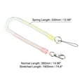 thumbnail image 2 of Uxcell Retractable Coil Spring Keychain Clasp with Key Ring 380mm, 2 Pack Plastic Spiral Stretchy Cord, Yellow Pink, 2 of 5