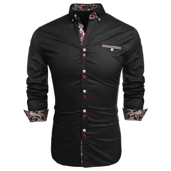 Coofandy Men's Fashion Slim Fit Dress Shirt Casual Shirt