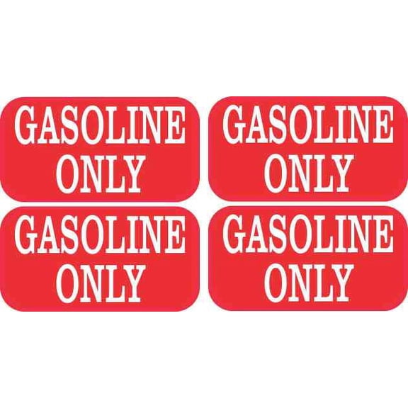 2in x 1in Gasoline Only Stickers