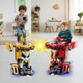 thumbnail image 4 of CNKOO Voiture Robot Télécommandée Transformable Jouet 2,4 GHz 1 18 Rechargeable Voiture de Course Cascade Rotative à 360° Jouets pour Enfants Garçons Filles Âge 8 9 10 11 Ans Jouet Cadeaux (Voiture de Police Bleue), 4 of 6