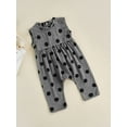 thumbnail image 3 of Baby Boy Girl Sleeveless Jumpsuit Dots Print Summer Casual Playsuit One-Piece Outfits, 3 of 9