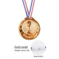 thumbnail image 2 of 10-Pack Gold Silver Bronze Award Medals for Kids and Adult Sports Tournaments Prize Round with Neck Ribbon for Olympic Style for Children School Sports or Any Competition (Coppery), 2 of 6