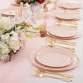 thumbnail image 7 of 60PCS Pink Plastic Plates Disposable - Heavy Duty Pink Plates for Party - Include 30Pieces 10.25inch for Dinner and 30Pieces 7.5inch for Dessert Salad, 7 of 7