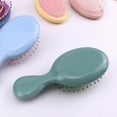 thumbnail image 4 of 2 Pack Mini Detangling Hair Brush,Soft Bristles Paddle Toddler Oval Hairbrush, Mini Hair Brushes, Pocket Travel Wet Dry Small Hair Brushesfor Kids Women Girl( Tender Green+Grey ）, 4 of 9
