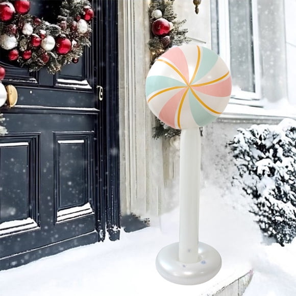 CaiYueKe Christmas Inflatable Outdoor Decorations 4 FT Christmas Candy Cane Inflatable Column Decoration for Winter Xmas Lawn Yard Garden Decor(Candy)