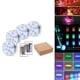 thumbnail image 4 of Luces LED sumergibles RGB LED Luces de estanque de piscina impermeables Luces subacuáticas con ventosa para bodas / fiestas / vacaciones Controlador de 4 luces 2 shamjiam Luz de la piscina, 4 of 8