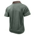 thumbnail image 5 of Rvwovn Men's Collared Shirts, Short Sleeve Cotton Polyester Blend Soft Comfy Casual Tops, S-3XL, 5 of 7