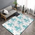 thumbnail image 2 of Cute Octopus Green Shaggy Area Rug, Rugs for Living Room Bedroom Non Slip Door Mat Indoor Carpet Machine Washable Nursery Home Decor Floor Mats for Entryway 60x39in-#, 2 of 5