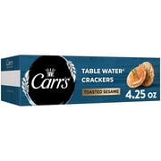 Carr's Toasted Sesame Table Water Crackers, Baked Snack Crackers, 4.5 oz