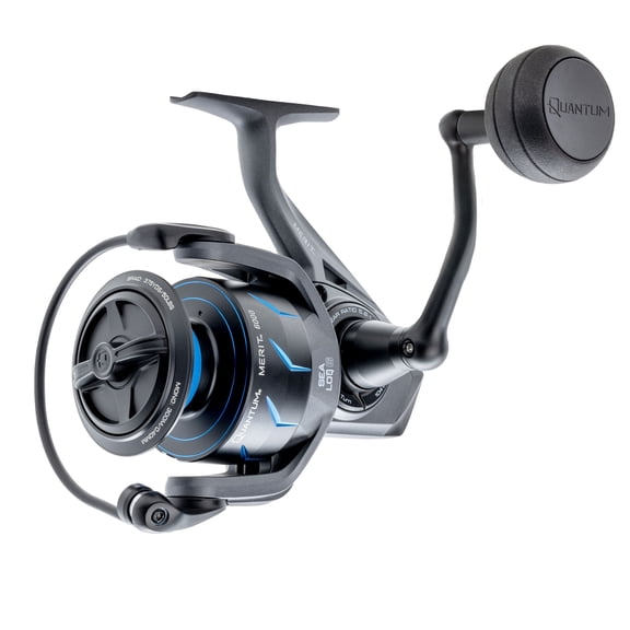 Quantum Merit Spinning Fishing Reel, Size 6000, 5.6:1 Gear Ratio, 4 1 Bearings (Clam Packaging)