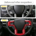 thumbnail image 3 of CheroCar Volant Garniture de Couverture Accessoires Intérieurs pour 2015-2020 Ford F150, Rouge, 3 of 7
