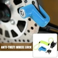 thumbnail image 2 of Blue Bike Disc Brake Lock Bicycle Brake Wheel Lock with Yellow Rope Set, 2 of 6