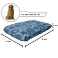 thumbnail image 2 of Blue Mandala Pet Bed, Overlapping Round in Different Vintage Ornate in Blue Shades Monochrome, Chew Resistant Pad for Dogs and Cats Cushion with Removable Cover, 24" x 39", Multicolor, by Ambesonne, 2 of 4