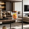 thumbnail image 6 of JHyouerji Clear Glass Sealed Canister 4x5x4 Inch,Food Safe Storage Vessel for Coffee Tea Candy Dry Grains Kitchen Counter Pantry Organizer, 6 of 7