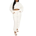 thumbnail image 2 of TheFound Women Pants Female Trousers Solid Color Elastic High Waist Sweatpants, 2 of 5