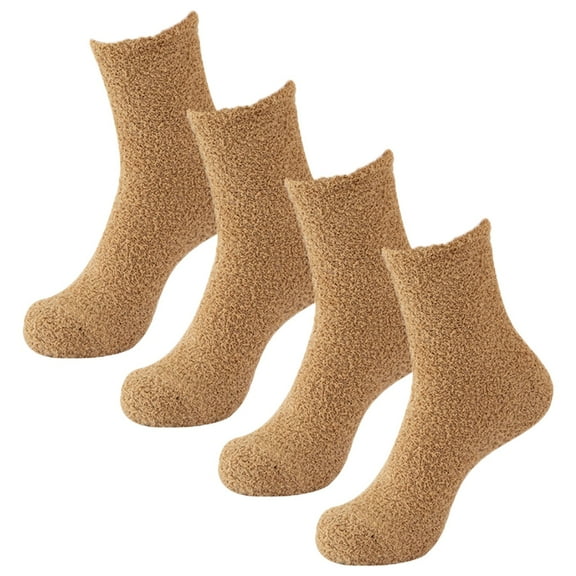 DQRPSEETB Fuzzy Socks 2 Pairs Cozy Slipper Fluffy Socks Casual Socks for Men Winter Warm Soft Cabin Stocking Comfy Sleep Socks Slipper Socks for Men