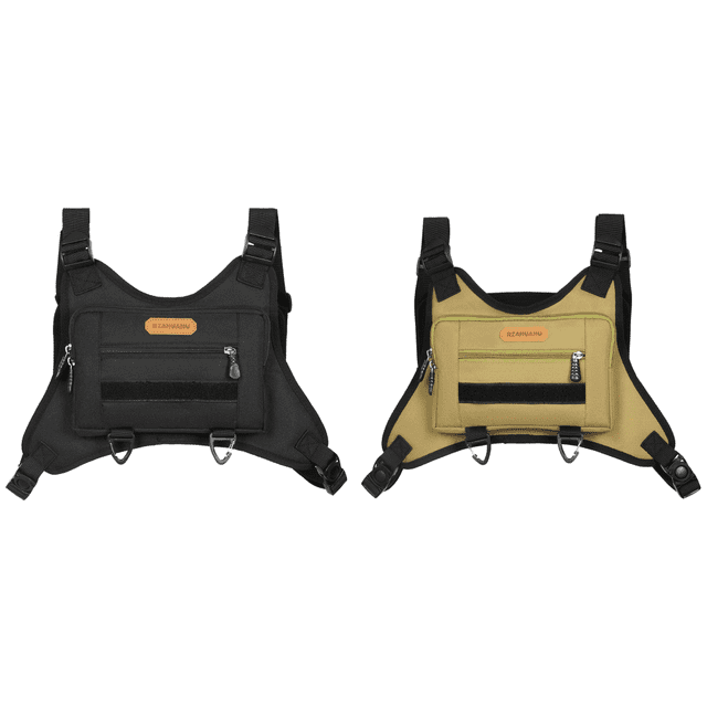 Pecho Correa Ajustable Multibolsillos Chaleco para Correr Hombres Y Mujeres ()
