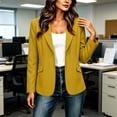 thumbnail image 6 of Plus Size Knit Blazer For Women, Solid Color Long Sleeve Cardigan Jacket With Pockets, Casual Business Work Office Blazer, Comfy Stretchy Suit Jacket Yellow XL, 6 of 6