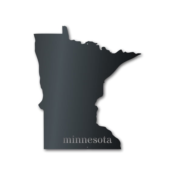 Metal Minnesota Wall Art - Custom Metal US State Sign - 14 Color Options 36