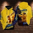 thumbnail image 1 of Sudadera de Pokémon con dibujos animados para bebés, niños, niñas y niños, ropa con capucha, Pikachu, estampado de dibujos animados, camiseta de Pokémon para niños, 1 of 1