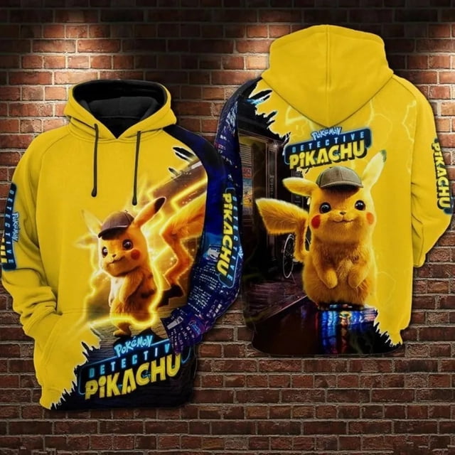 Sudadera de Pokémon con dibujos animados para bebés, niños, niñas y niños, ropa con capucha, Pikachu, estampado de dibujos animados, camiseta de Pokémon para niños