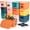 Multicolored, variant on 12 Pack Vibrant Colorful Plastic Storage Bins with Lids 7 Quart Toy Storage Box Stackable Nestable Organizer Boxes with Handle and Labels for Classroom Shelf Bedroom Desktop Toys School Supplies