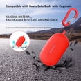 thumbnail image 2 of Funda protectora de silicona para auriculares Beats Solo Buds, a prueba de golpes, color rojo, 2 of 7