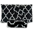 thumbnail image 4 of Mocassi Pattern Printed Pillowcases 2-Piece Set Egyptian Quality 1500 Thread Count Timeless Classic Designs Soft and Smooth Weave, Wrinkle Resistant, Quatrefoil King Pillowcase, Black, 4 of 5