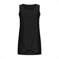 thumbnail image 4 of LLYwey Women Tank Dresses, Summer Front Ruched Knot Round Neck Sleeveless Sundress, Casual Loose Evening Party A-Line Mini Dresses, Black, M, 4 of 8