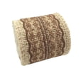 thumbnail image 3 of Rollo de cinta de arpillera para manualidades, cinta de lino con ribete de encaje para decoración de bodas, color café, 3 of 4