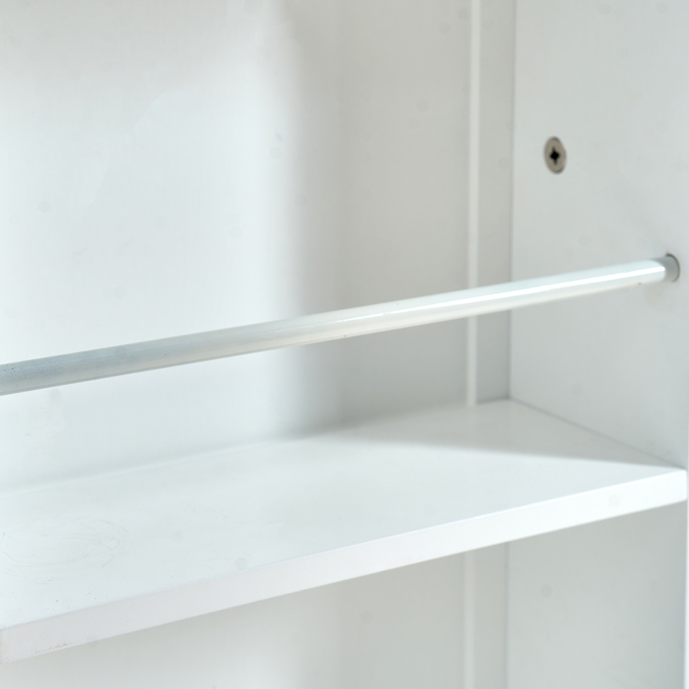 Freestanding Kitchen Pantry Cabinet with Adjustable Shelves & Door Storage, Space-Saving White Cabinet for Kitchen, Dining Room Craft Room Organization (Small Size)