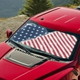 thumbnail image 3 of KUIFORTI Car Front Windshield Sun Shade Visor Suv Window Folding Bloker Cover, American Flag Automotive Interior Sun Protection, 66.53" x 34.44", 3 of 5