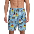thumbnail image 1 of Fotbe Pirate Marine Animals Pantalones Cortos de Pijama para Hombre, Ropa de Dormir, Pantalones de Pijama Cortos para Hombre-Medium, 1 of 6