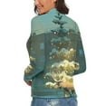 thumbnail image 3 of Merry Christmas Holly Decor Women's Turtleneck Sweater Long Sleeve Ribbed Fitted Turtle Neck Casual Fall Winter Collection Top XL, 3 of 4