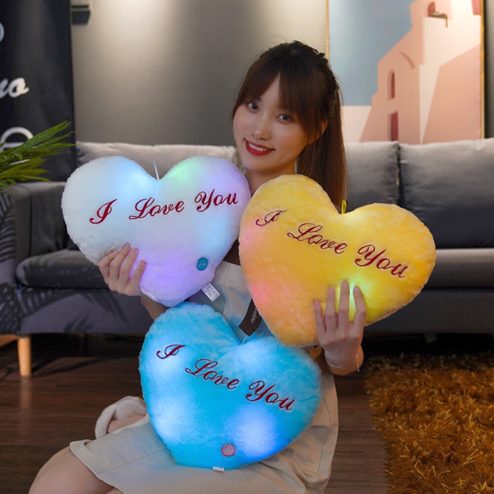 Light up heart pillow sale